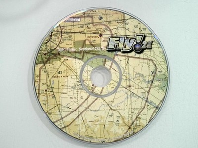 Fly! 2K Disc Three Sectional Charts PC CD-ROM Video Game Flight Simulator