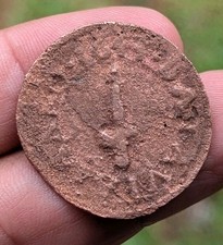 Netherlands East Indies - 1/2 VOC Stuiver Anno Sword 1644 Batavia, Rare coin_126