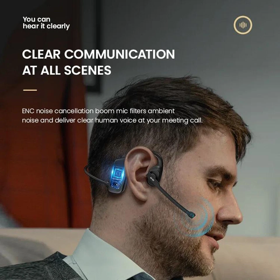 Trucker's Choice: Open-Ear Wireless Headset with Dual Noise Cancelling Mic - Image 3 of 4