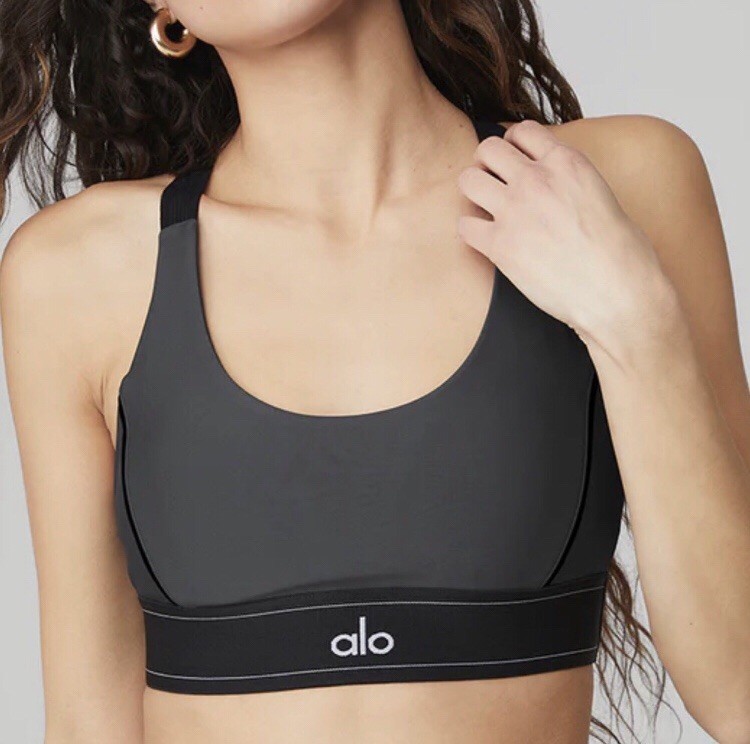 Alo Yoga Airlift Suit Up Bra Anthracite/Black XS | eBay