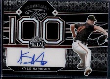 Kyle Harrison RC Auto 2/3 RARE Black Top 100 REFRACTOR Milwaukee Brewers ONLY 3!