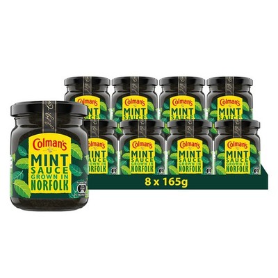 Colman's Classic Mint Sauce | Gewürzsauce aus Minze 8 Stück (8 x 165g)