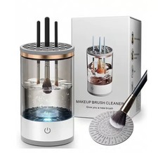 Automatic Electric Makeup Brush Cleaner 9000 RPM Waterproof White