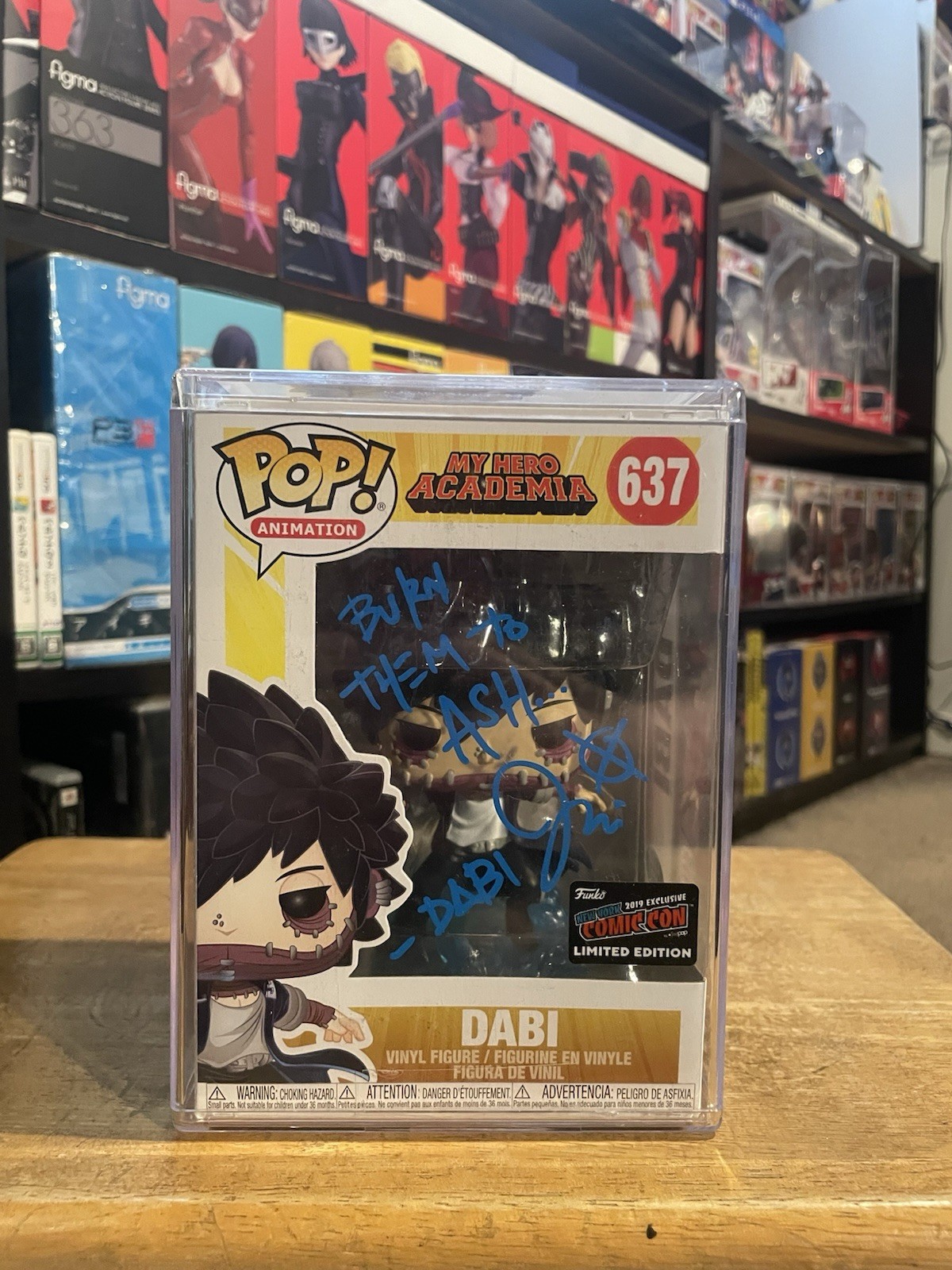 Funko Pop My Hero Academia NYCC Dabi firmado por Jason Liebrecht PSA (Leer Desc.)
