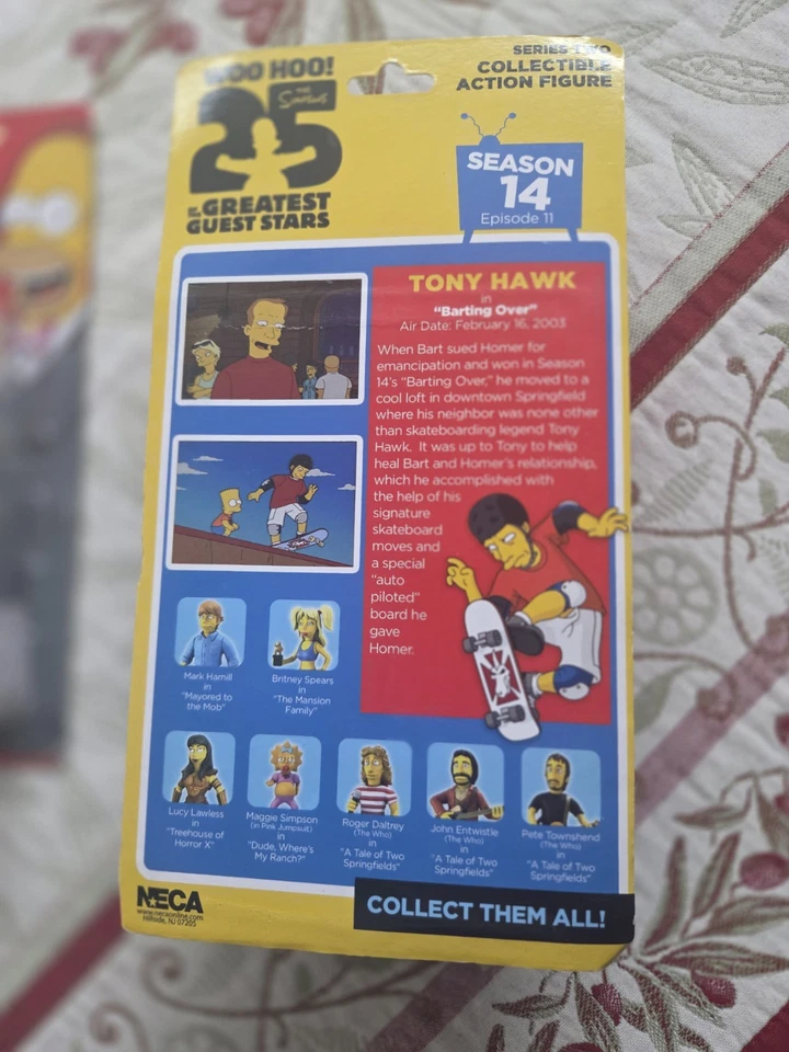 辛普森一家 25 位最伟大的客人托尼·霍克系列 2 人偶 NECA 2014 — 第 2/2 张图片