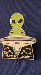2025  "universe leader" Special shape hot air balloon pin S/H COMB!