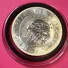 1 oz JM Bullion Eagle .999+ Fine Silver Round BEAUTIFUL With Capsule
