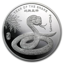 2 oz Silver Round - APMEX (2013 Year of the Snake) 97.32 per troy oz
