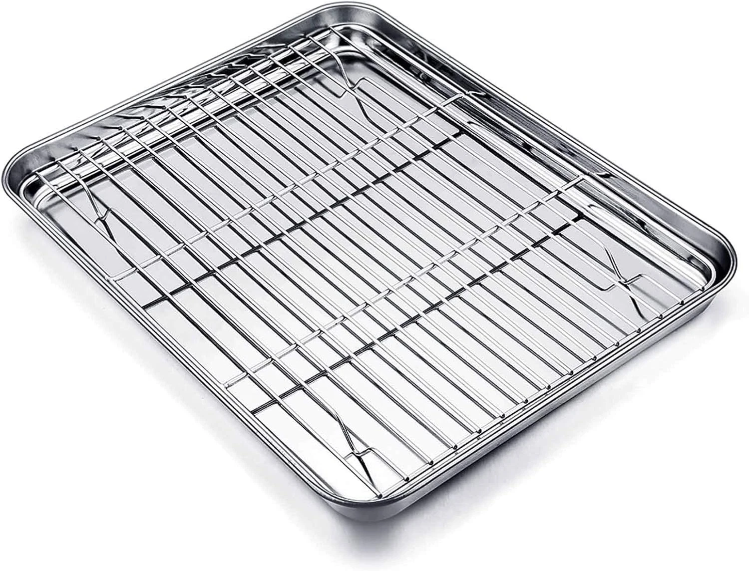 Baking Tray and Rack Set, Stainless Steel Baking Pan Cookie Sheet with Cooling R
Opens in a new wind