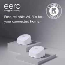 Eero 6 Plus R010001 Dual Band Mesh Wi-Fi 6 Router - White 2-Pack 