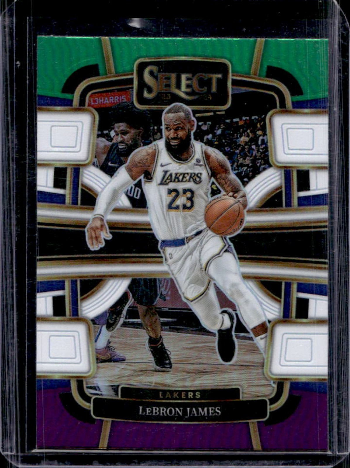 2023-24 Select LeBron James Green White Purple Prizm Concourse #66 Lakers