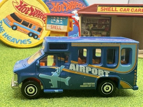 1998 Matchbox Chevy Transport Bus Airport Shuttle Van Car Vehicle Vintage Blue