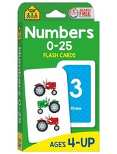 School Zone Numbers 0-25 Flash Cards: Toddler, Preschool, Kindergarten, Learn Ma