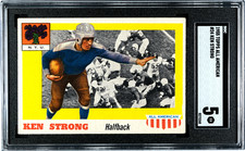 1955 TOPPS ALL-AMERICAN FOOTBALL #24 KEN STRONG SGC 5 SET-BREAK CENTERED!