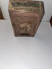 Antique Mission Arts & Crafts Hammered Copper, Brass House Mailbox ,Boy Dashound