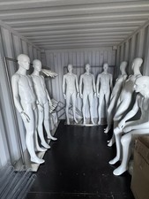 collection of generic male and female full-body mannequins X8