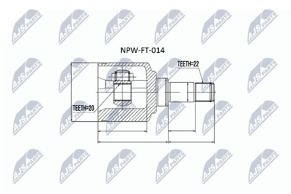 NTY NPW-FT-014 Joint Kit, drive shaft for FIAT - Image 14