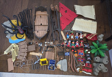Playmobil Pirate Ship 4290 3174 Huge Lot Figures Kraken Weapons Parts Toy
