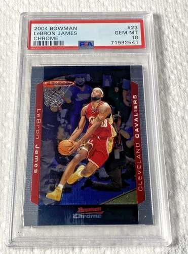 PSA 10 2004 Bowman Chrome LeBron James 2nd Year #23 GEM MINT INVESTMENT card!!