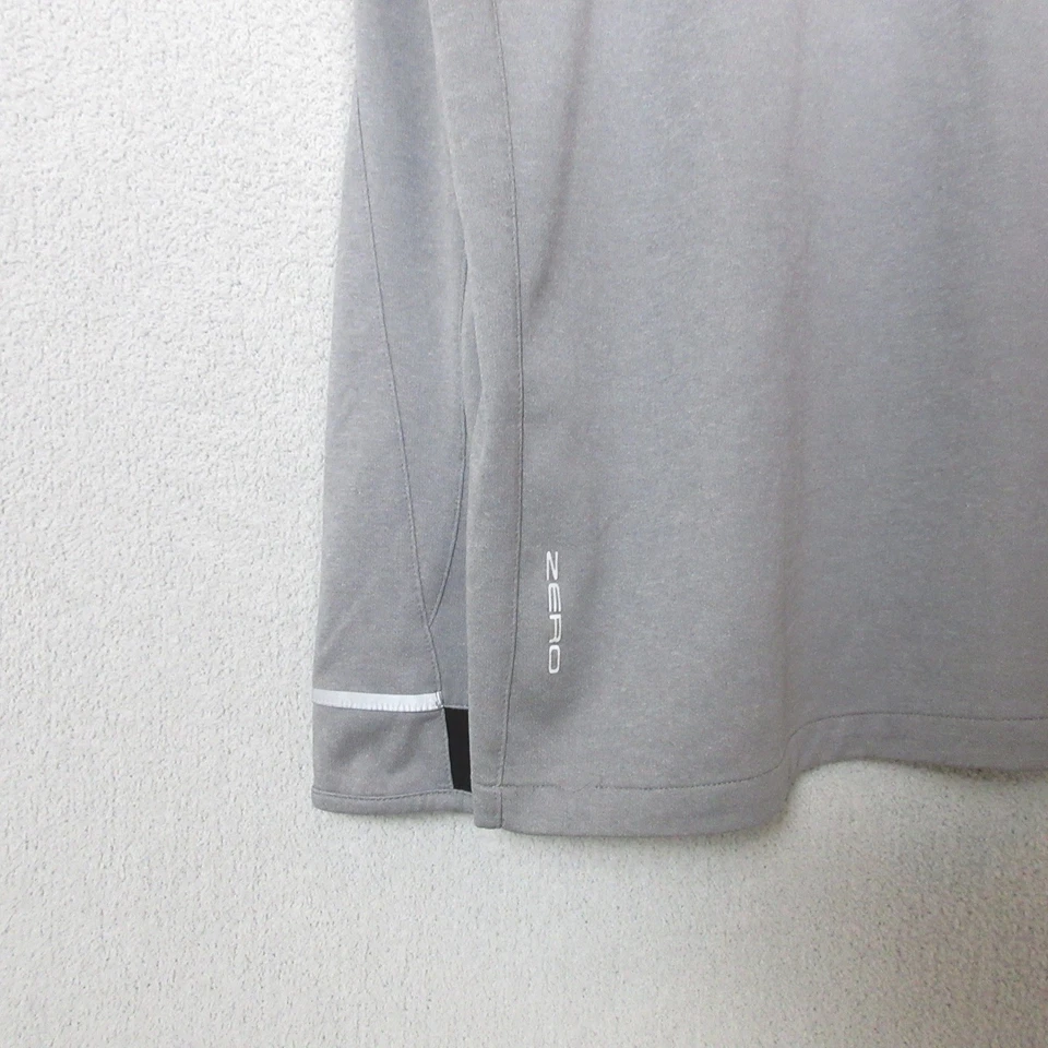 Camisa atlética de manga larga con cremallera gris 1/4 Zero Restriction para hombre XL Foto 3 de 4
