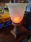 10" Torchier Vintage Table Lamp With Frosted Glass — photo 2