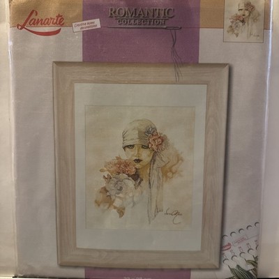 Sarah Moon Lady in Cloche Hat Cross Stitch Kit Lanarte Retired Linen 34430