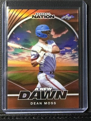 2025 Leaf Baseball Nation Dean Moss A New Dawn Base Lava Orange
