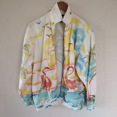 Vintage Ralph Lauren Jacket Key West Windbreaker  Flamingo Palm Tree Tropical 