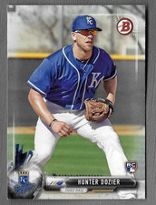 HUNTER DOZIER 2017 BOWMAN ROOKIE RC CARD #63. rookie card picture