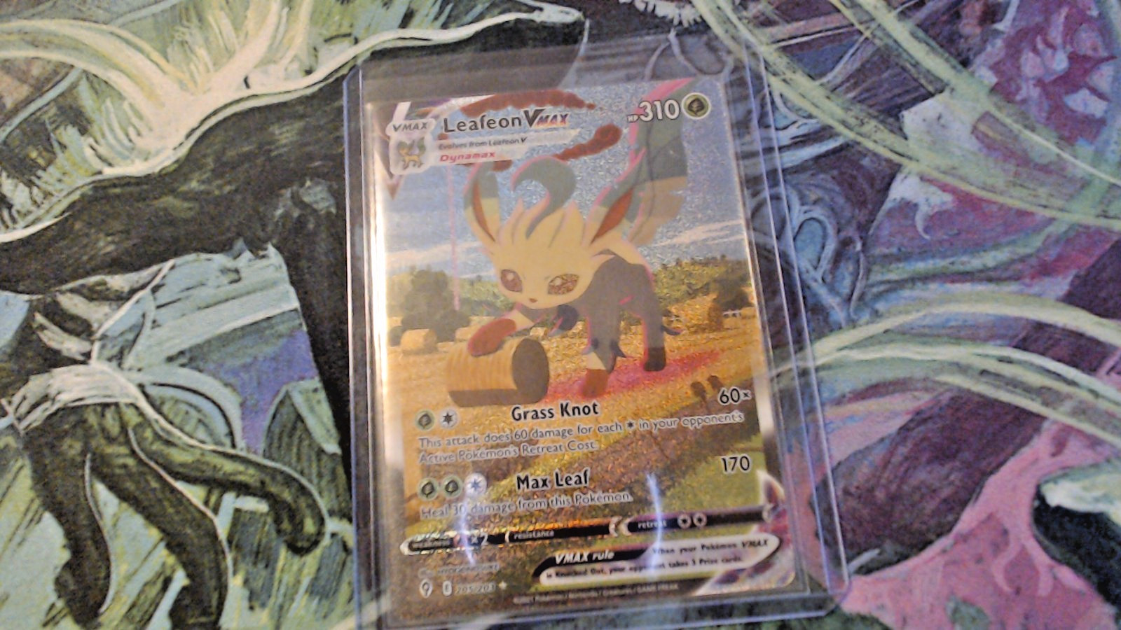 Pokemon Leafeon VMAX Alt Art Secret Rare Evolving Skies 205/203 NEAR MINT