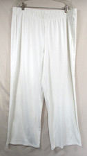 -NEW Eileen Fisher Organic Cotton Wide Leg Pants Ivory Size L