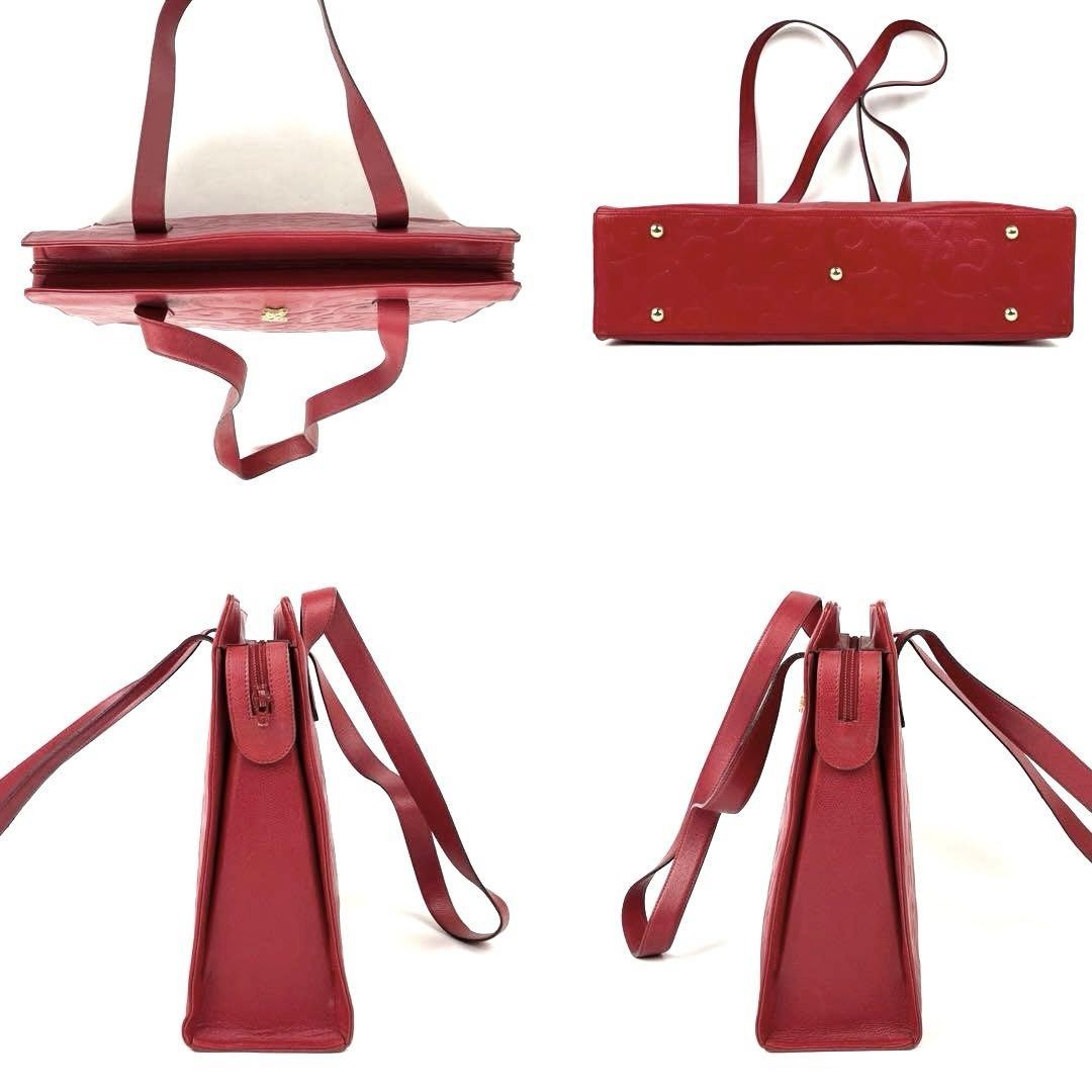 Borsa a tracolla Yves Saint Laurent in pelle rossa cucita autentica