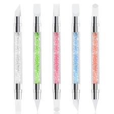 5 Pcs Nail Art Sculpture Pen Dual Tipped Silicone Nail Tools Nail Art Acrylic Pe