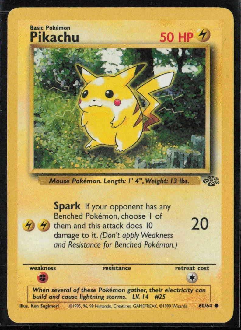 皮卡丘口袋妖怪TCG 丛林日本个人收藏纸牌游戏卡| eBay