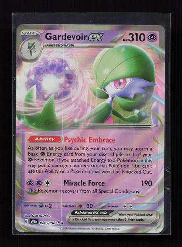 Gardevoir ex - 086/198 RR SVI Scarlet & Violet Base Set Holofoil Pokemon NM