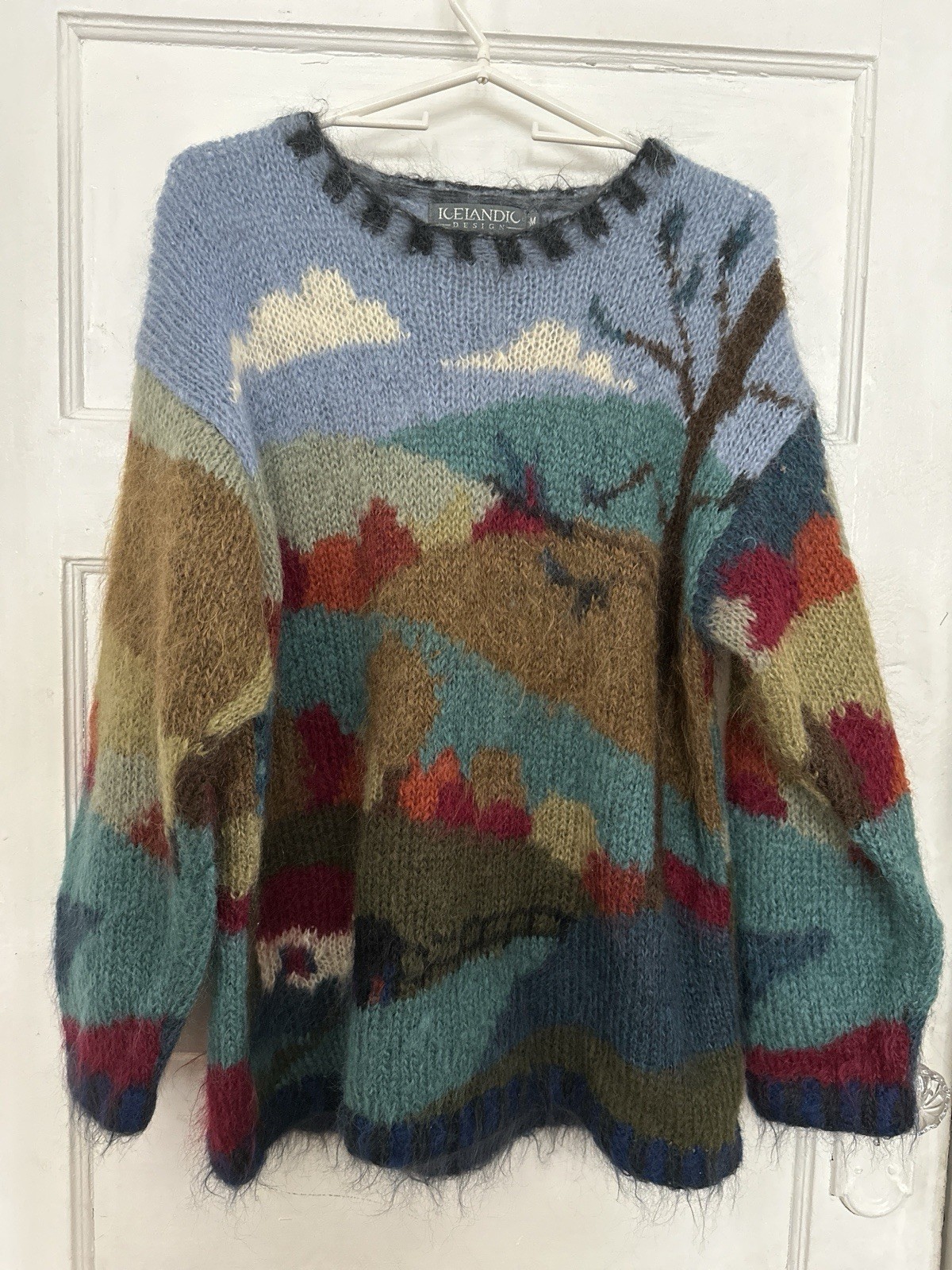 Icelandic Design Wool Blend Pullover sweater Natu… - image 1