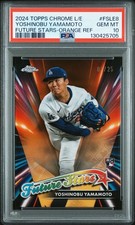 2024 TOPPS CHROME LOGOFRACTOR ED FUTURE STARS YOSHINOBU YAMAMOTO 7/25 PSA 10