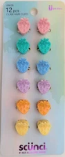 Scunci Mini Strawberry Hair Clips 12pc. Multicolor