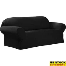 Maytex Stretch Loveseat Cover 2 Piece Slipcover Elastic Corners Machine Washable