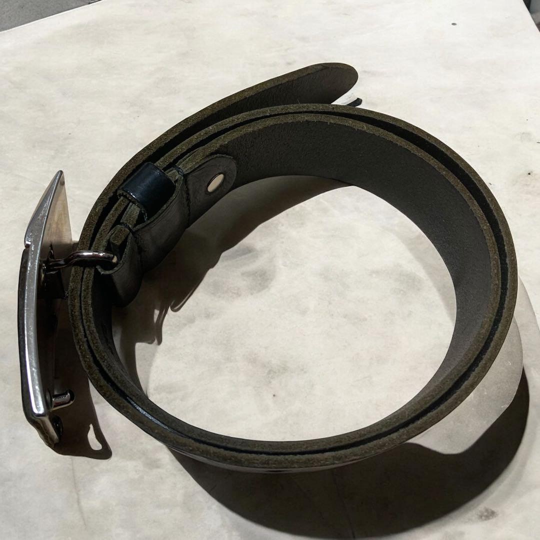 Dolce&Gabbana Men Leather Belt Black 85cm Black Luxury Sleek