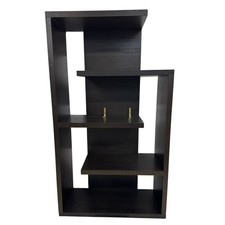 Modern Espresso Asymmetrical Bookcase Shelf