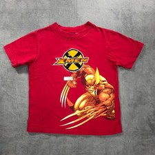 Vintage X-Men Shirt Youth Boys Small 6 Red Marvel Wolverine Kids Y2K 2006 