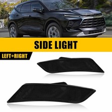For 2019-2024 Chevrolet Blazer Led Bumper Side Marker Light Kit Amber Smoke Lens