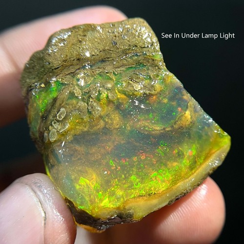 Ópalo de fuego múltiple crudo 125 quilates AAA+ ópalo etíope natural áspero ópalo Welo piedra preciosa - Imagen 2 de 9