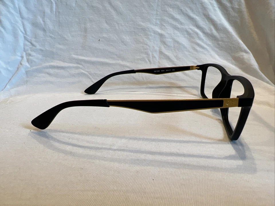 Monturas para gafas Ray Ban RB7056 5644 55[]17-145 negras y doradas Foto 3 de 4