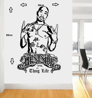 Tupac Shakur 2pac Makaveli Outlaw Thug Life Tattoo Africa Bandanna Vinyl Sticker Home & Garden Home Décor Tupac Shakur 2pac Makaveli Outlaw Thug Life Tattoo Africa Bandanna Vinyl Sticker Home & Garden Home Décor