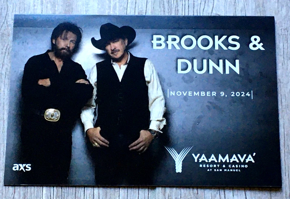 BROOKS AND DUNN CONCERT TICKET Advertisement Nov. 9 2024 YAAMAVA RESORT & CASINO - Image 2 of 4