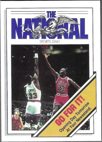 1990 The National Sports Daily Promo Michael Jordan W Ewing Rare Odd Ball Card