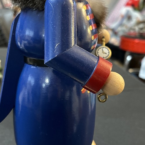 E.M. Merck Old World Christmas Blue Conductor Nutcracker KWO Germany 13” Signed - Picture 7 of 15