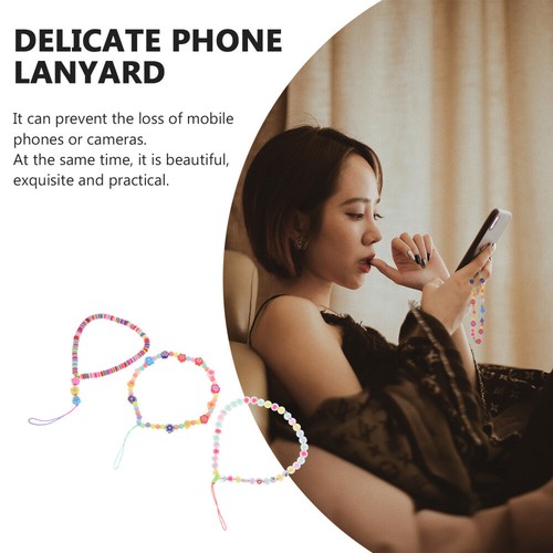 3 Pcs Mobile Phone Chain Lanyard Miss Cellphone Charm Strap Wristlet - 第 4/12 張圖片